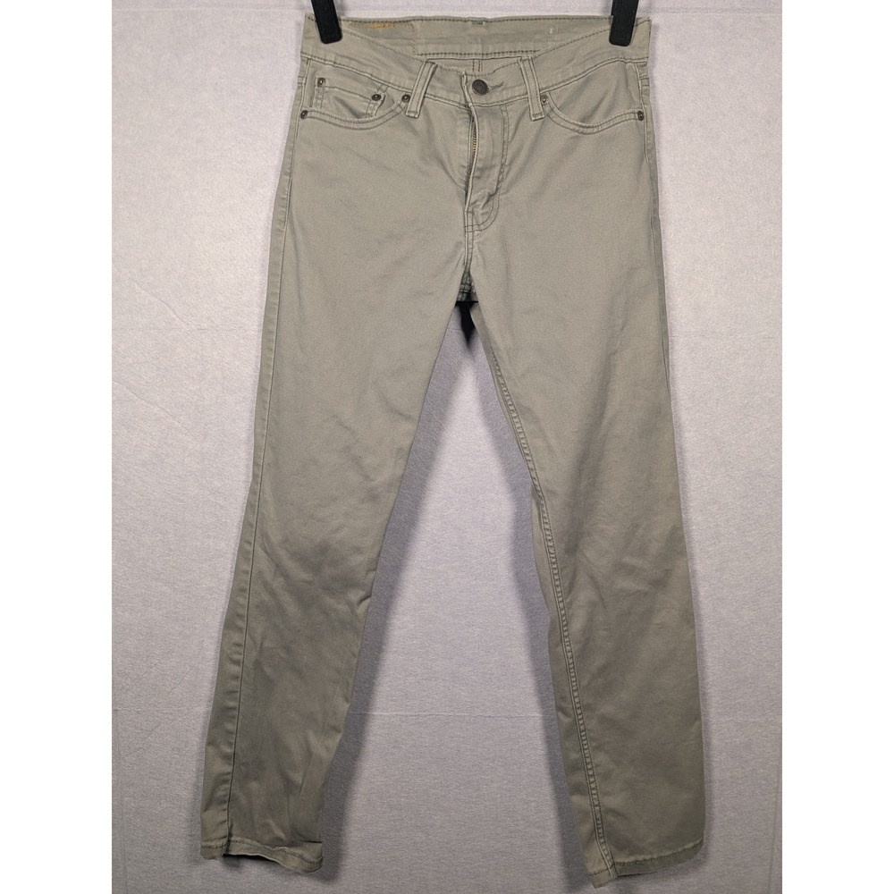 Levi's 511 Slim Fit Pants Mens 29x30 Gray Green Stretch Chino Excellent